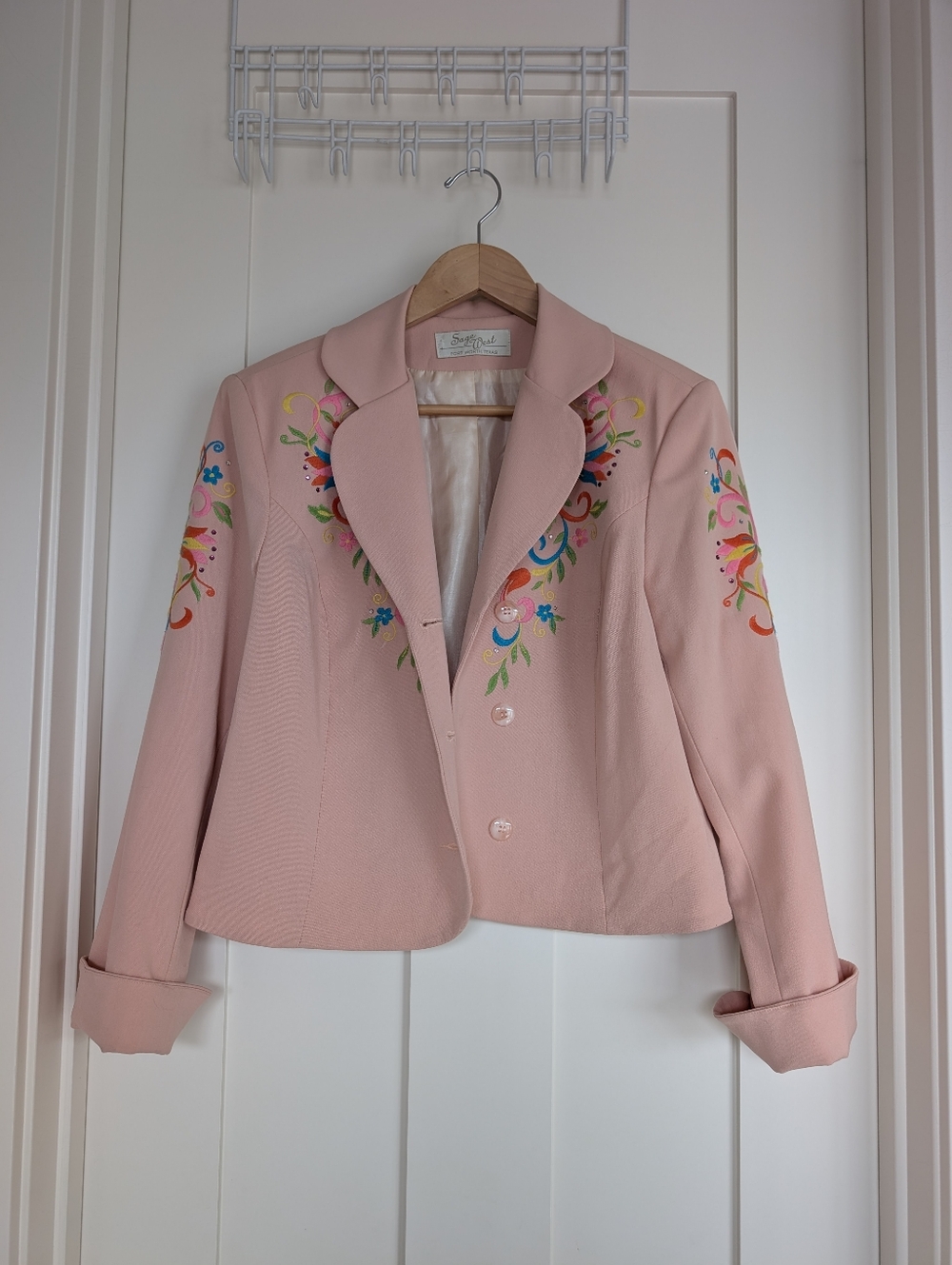 Vintage Western Embroidered Cropped Blazer | Sage West Fort Worth | Madein Texas